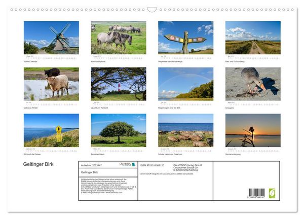 Produktbild: Geltinger Birk (Wandkalender 2026 DIN A2 quer), CALVENDO Monatskalender