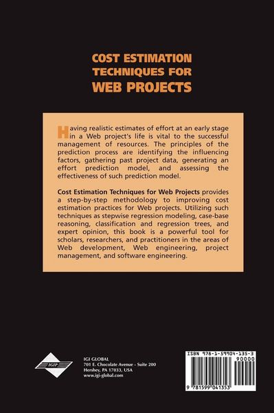 Produktbild: Cost Estimation Techniques for Web Projects