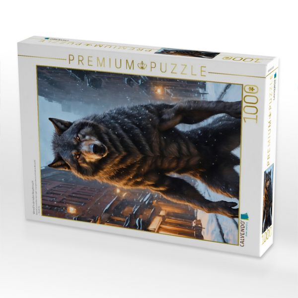 Produktbild: CALVENDO Puzzle Werwolf in der kalten Neujahrsnacht | 1000 Teile Lege-Gr&ouml;&szlig;e 64x48cm Foto-Puzzle f&uuml;r gl&uuml;ckliche Stunden