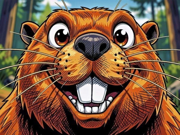 CALVENDO Puzzle Ein Motiv aus dem Kalender Lustige Biber - Comic | 1000 Teile Lege-Größe 64x48cm Foto-Puzzle für glückliche Stunden
