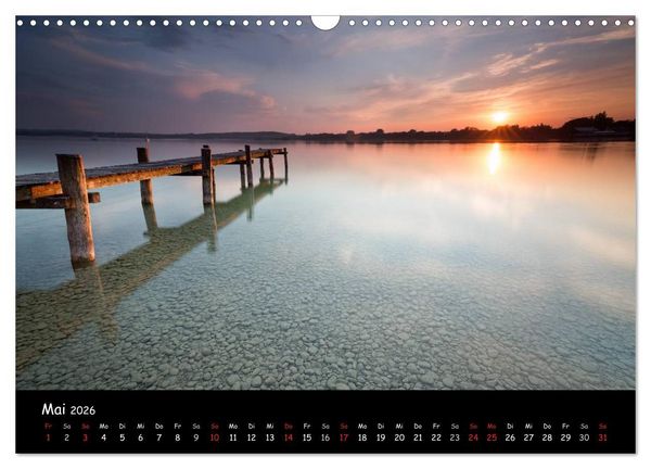 Produktbild: silent minutes - Lichtstimmungen im 5-Seen-Land (Wandkalender 2026 DIN A3 quer), CALVENDO Monatskalender