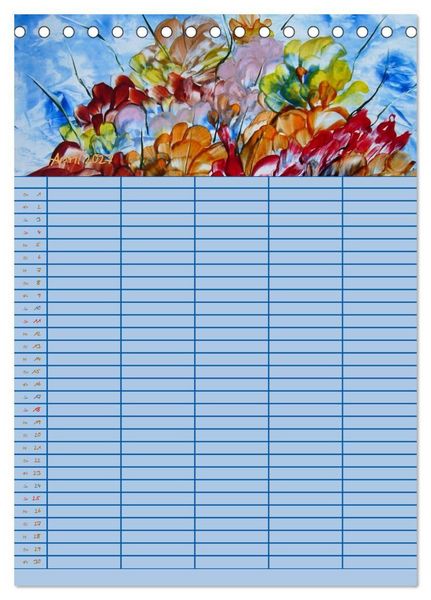 Produktbild: Bl&uuml;tenzauber - Familienplaner 2027 (Tischkalender 2027 DIN A5 hoch), CALVENDO Monatskalender