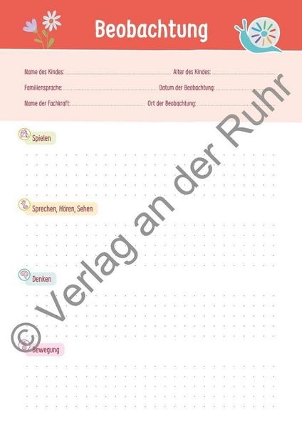 Produktbild: Der Beobachtungsblock f&uuml;r Kita-Kinder von 3&ndash;6 Jahren