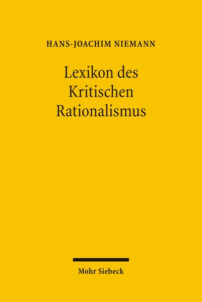 Produktbild: Lexikon des Kritischen Rationalismus