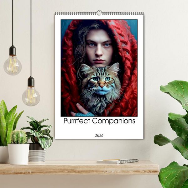 Produktbild: Purrrfect Companions (Wall Calendar 2026 DIN A2 portrait), CALVENDO 12 Month Wall Calendar