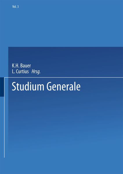 Studium Generale, Taschenbuch von Helmuth Plessner, Springer Berlin, 9783662374757