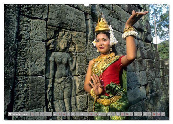 Produktbild: KAMBODSCHA - Im Reich der Khmer (hochwertiger Premium Wandkalender 2026 DIN A2 quer), Kunstdruck in Hochglanz