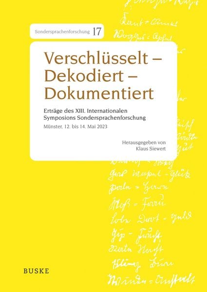 Produktbild: Verschl&uuml;sselt - Dekodiert - Dokumentiert