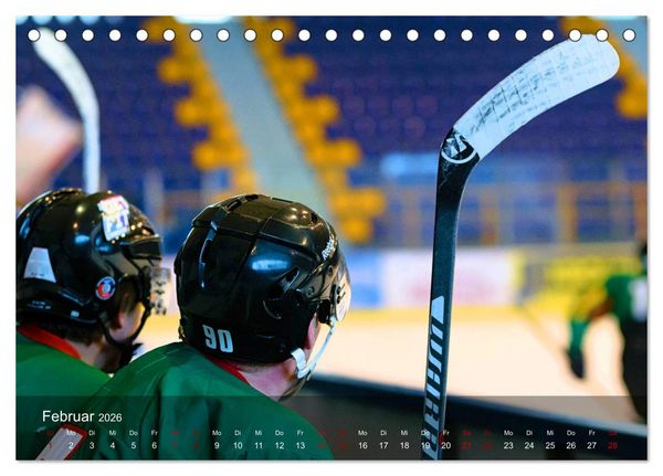 Produktbild: Eishockey - Kampf um den Puck (Tischkalender 2026 DIN A5 quer), CALVENDO Monatskalender
