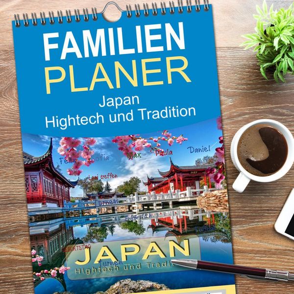 Produktbild: Familienplaner 2026 - Japan - Hightech und Tradition mit 5 Spalten (Wandkalender, 21 x 45 cm) CALVENDO