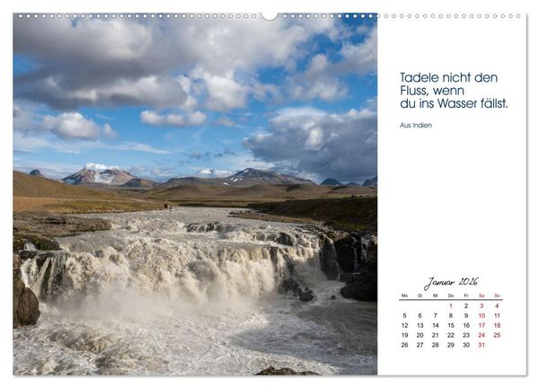 Produktbild: Insel der Elemente &ndash; Island in Bildern und Gedanken (hochwertiger Premium Wandkalender 2026 DIN A2 quer), Kunstdruck in Hochglanz