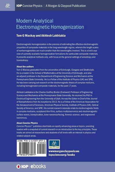 Produktbild: Modern Analytical Electromagnetic Homogenization