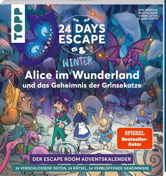 Produktbild: 24 DAYS ESCAPE &ndash; Der Escape Room Adventskalender: Alice im Wunderland und das Geheimnis der Grinsekatze