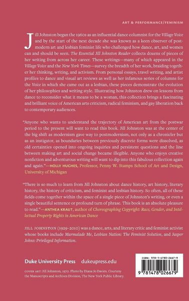 Produktbild: The Essential Jill Johnston Reader