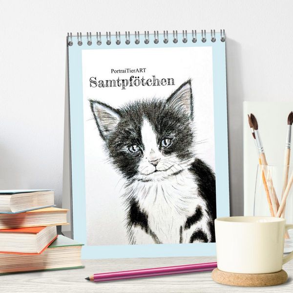 Produktbild: PortraiTierART Samtpf&ouml;tchen (Tischkalender 2026 DIN A5 hoch), CALVENDO Monatskalender
