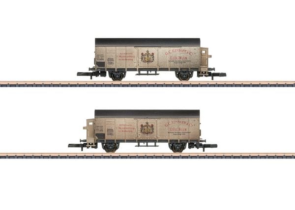 Produktbild: M&auml;rklin 82553 Z 2er-Set Gedeckte G&uuml;terwagen Kessler Sekttransport der DRG