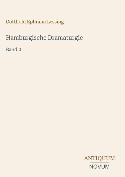 Produktbild: Hamburgische Dramaturgie