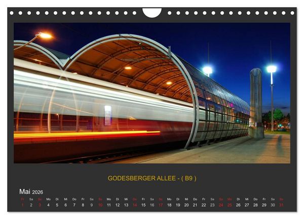 Produktbild: BONNER NACHTFARBEN (Wandkalender 2026 DIN A4 quer), CALVENDO Monatskalender