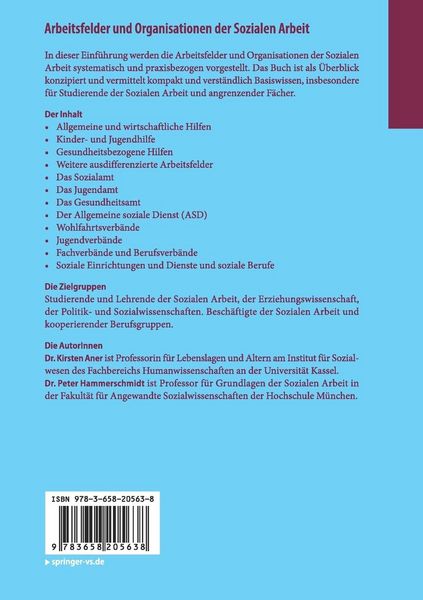Produktbild: Arbeitsfelder und Organisationen der Sozialen Arbeit