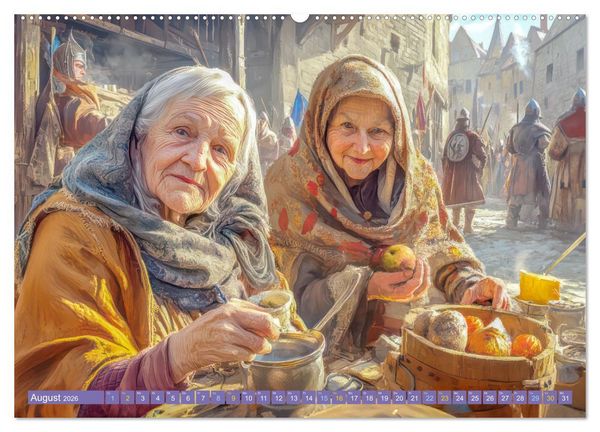 Produktbild: Mittelalter - Ein Blick in diese Zeit (hochwertiger Premium Wandkalender 2026 DIN A2 quer), Kunstdruck in Hochglanz
