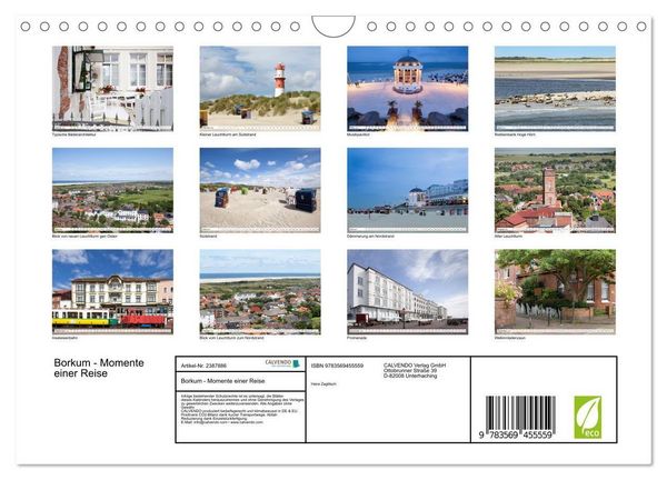 Produktbild: Borkum - Momente einer Reise (Wandkalender 2027 DIN A4 quer), CALVENDO Monatskalender