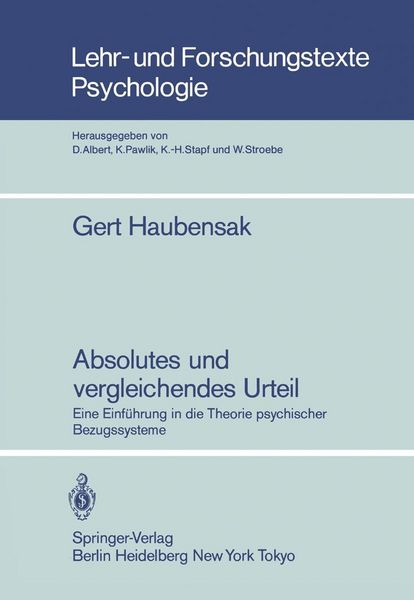 Produktbild: Absolutes und vergleichendes Urteil