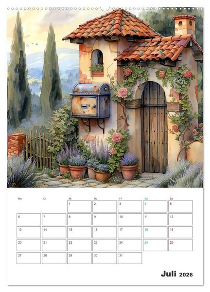 Produktbild: Zeitreise - Der vintage Briekasten Kalender (Wandkalender 2026 DIN A2 hoch), CALVENDO Monatskalender