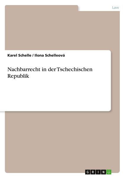 Produktbild: Nachbarrecht in der Tschechischen Republik