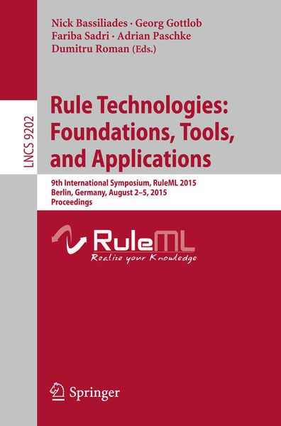 Produktbild: Rule Technologies: Foundations, Tools, and Applications