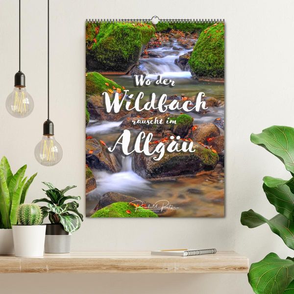 Produktbild: Wo der Wildbach rauscht im Allg&auml;u (Wandkalender 2026 DIN A2 hoch), CALVENDO Monatskalender