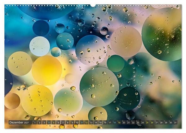Produktbild: &Ouml;ltropfen in Wasser (Wandkalender 2027 DIN A2 quer), CALVENDO Monatskalender