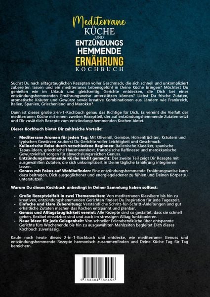 Produktbild: Mediterrane K&uuml;che und Entz&uuml;ndungshemmende Ern&auml;hrung Kochbuch