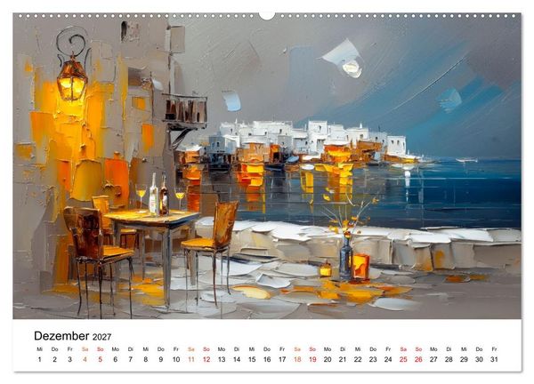 Produktbild: Mediterrane Eleganz (Wandkalender 2027 DIN A2 quer), CALVENDO Monatskalender