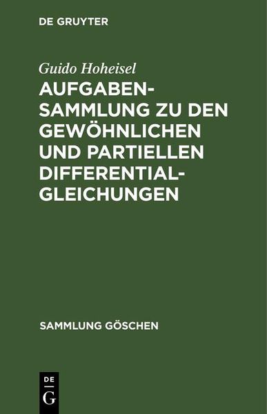 Produktbild: Aufgabensammlung zu den gew&ouml;hnlichen und partiellen Differentialgleichungen