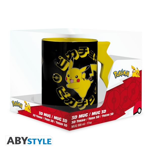 Produktbild: POKEMON - Mug 3D handle - Pikachu lightening bolt