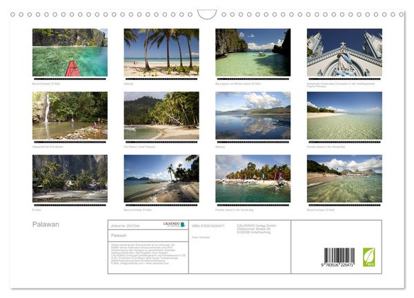 Produktbild: Palawan (Wandkalender 2026 DIN A3 quer), CALVENDO Monatskalender