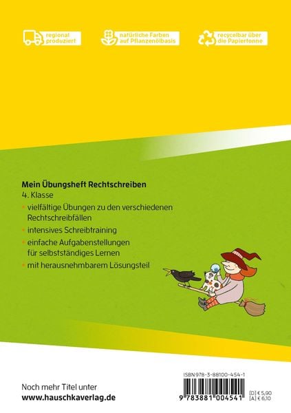 Produktbild: Mein &Uuml;bungsheft Rechtschreiben 4. Klasse