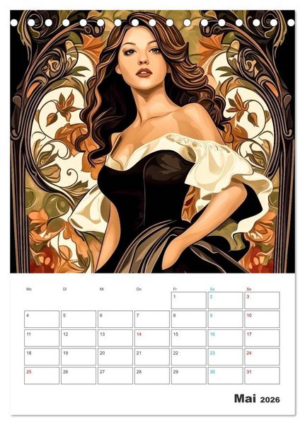 Produktbild: Eleganz der Epoche (Tischkalender 2026 DIN A5 hoch), CALVENDO Monatskalender