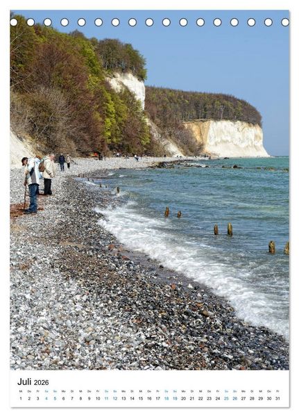 Produktbild: Insel R&uuml;gen - Kreide, Landschaft, Leuchtt&uuml;rme (Tischkalender 2026 DIN A5 hoch), CALVENDO Monatskalender