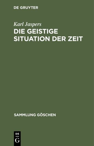 Produktbild: Die geistige Situation der Zeit