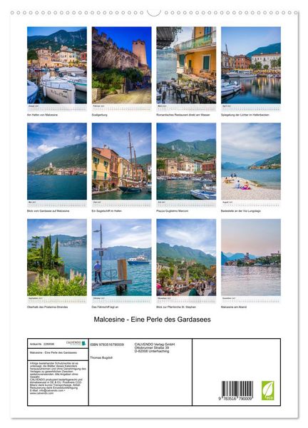 Produktbild: Malcesine - Eine Perle des Gardasees (hochwertiger Premium Wandkalender 2027 DIN A2 hoch), Kunstdruck in Hochglanz