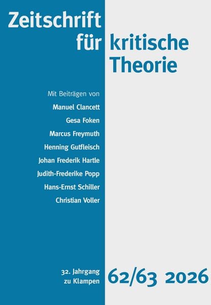 Produktbild: Zeitschrift f&uuml;r kritische Theorie / Zeitschrift f&uuml;r kritische Theorie, Heft 62/63 (2026)