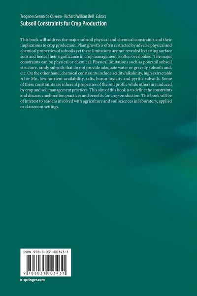 Produktbild: Subsoil Constraints for Crop Production