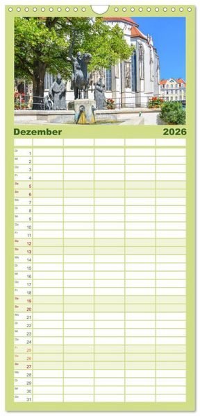 Produktbild: Familienplaner 2026 - Romantisches Augsburg mit 5 Spalten (Wandkalender, 21 x 45 cm) CALVENDO