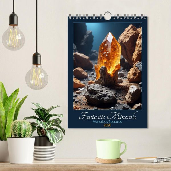 Produktbild: Fantastic Minerals - Mysterious Treasures (Wall Calendar 2026 DIN A4 portrait), CALVENDO 12 Month Wall Calendar