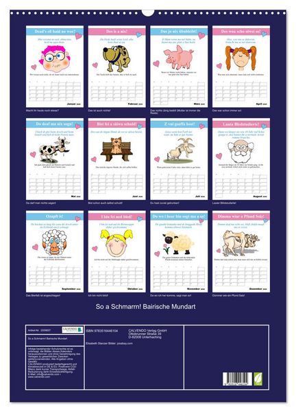 Produktbild: So a Schmarrn! Bairische Mundart (Wandkalender 2026 DIN A2 hoch), CALVENDO Monatskalender