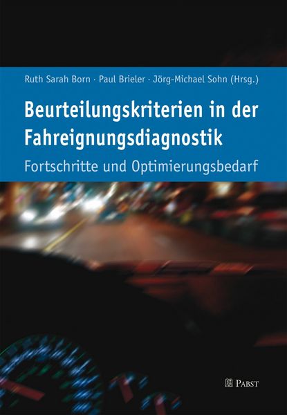 Produktbild: Beurteilungskriterien in der Fahreignungsdiagnostik