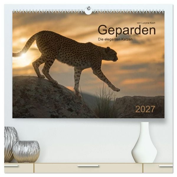 Produktbild: Geparden. Die eleganten Katzen. (hochwertiger Premium Wandkalender 2027 DIN A2 quer), Kunstdruck in Hochglanz