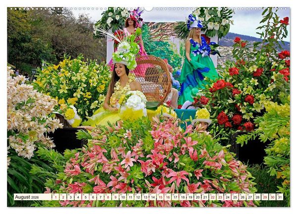 Produktbild: Blumenfest auf Madeira (Wandkalender 2026 DIN A2 quer), CALVENDO Monatskalender