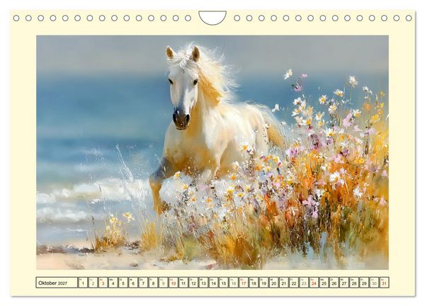 Produktbild: Hufe am Strand. Pferde im Schein des K&uuml;stenlichts (Wandkalender 2027 DIN A4 quer), CALVENDO Monatskalender